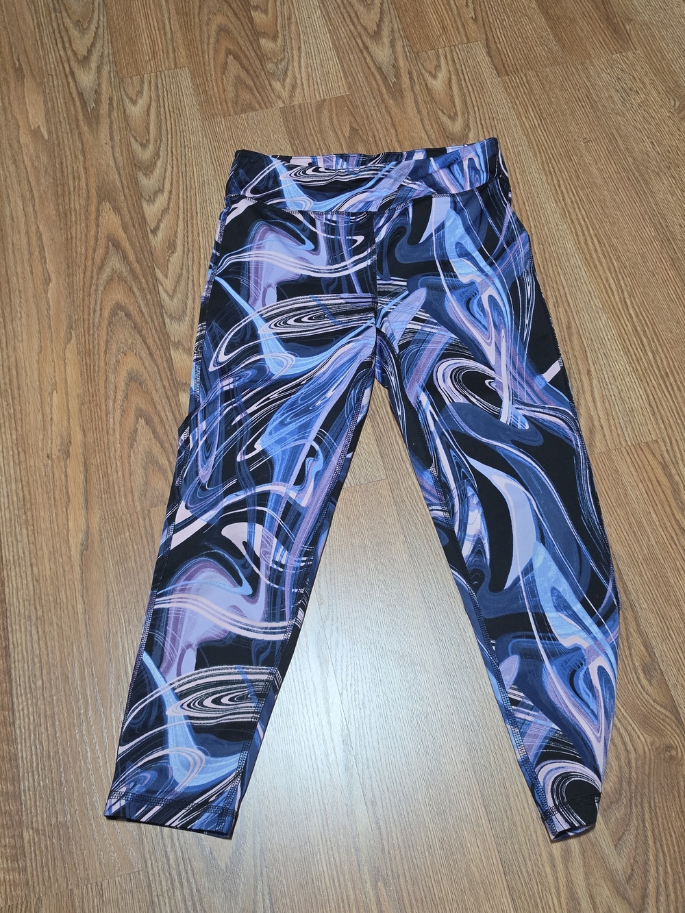 IDEOLOGY Women's Marble Swirl Leggings in Blue & Purple - Picture 1 of 3
